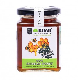 Kiwi Kisan Window Raw Shisham Honey   Glass Jar  350 grams